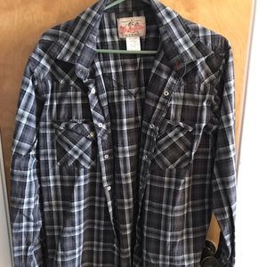Men’s Wrangler button up long sleeve western shirt